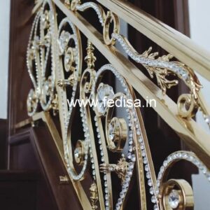 Premium Brass Crystal Railing for Luxury Interiors CR-4454