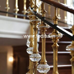 Royal Brass Crystal Stair Railing Inspiration CR-4456