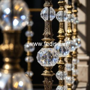 Custom Brass Crystal Railing Designs CR-4461