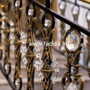 Luxury Brass Crystal Balcony Railings CR-4467
