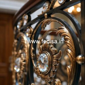 Stylish Brass Crystal Railing for Interiors CR-4470