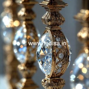 Elegant Staircase Brass Crystal Designs CR-4471