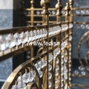 Premium Brass Crystal Railings for Apartments CR-4472