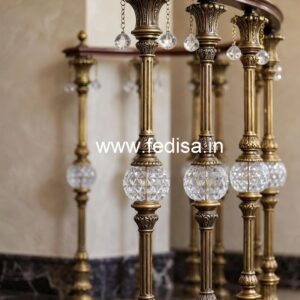 Designer Brass Crystal Railings for Duplex CR-4476