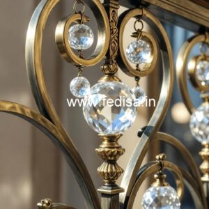 Luxury Stair Railings with Brass Crystal CR-4481