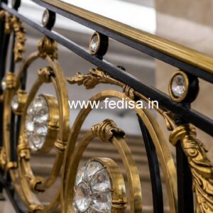 Stylish Brass Crystal Railings with Marble CR-4483