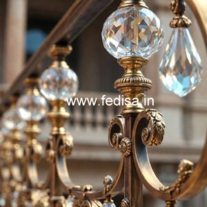 Stylish Brass Crystal Railings for Architecture CR-4492
