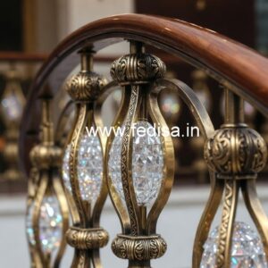 Stylish Brass Crystal Railings for Stair Design CR-4495