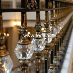 Designer Brass Crystal Railings for Projects CR-4497