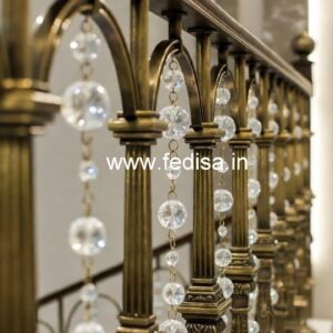 Stylish Brass Crystal Railings for Luxury Homes CR-4499
