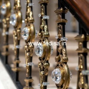 Luxury Brass Crystal Railings for Modern Homes CR-4500