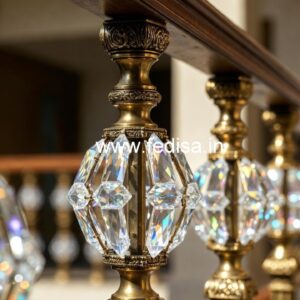 Elegant Brass Crystal Railings for Decor CR-4504