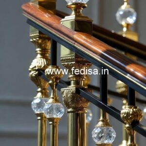 Premium Brass Crystal Railings for Projects CR-4506