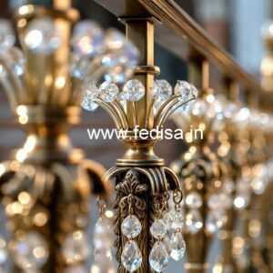 Stylish Brass Crystal Railings for Staircases CR-4507