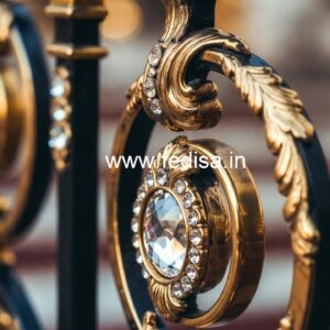 Designer Brass Crystal Railings for Luxury Villas CR-4511