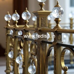 Elegant Brass Crystal Railings for Luxury Interiors CR-4520