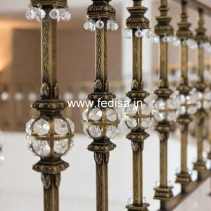 Designer Brass Crystal Railings for Modern Homes CR-4521