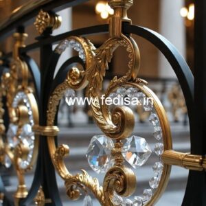 Designer Brass Crystal Railings for Villas CR-4524