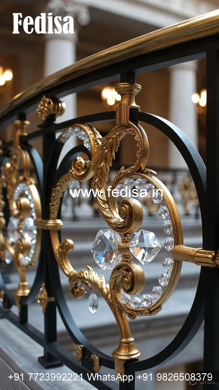 Designer Brass Crystal Railings for Villas CR-4524