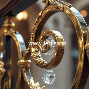 Designer Brass Crystal Railings for Home Decor CR-4525