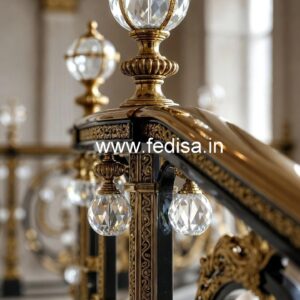 Designer Brass Crystal Railings for Luxury Interiors CR-4530