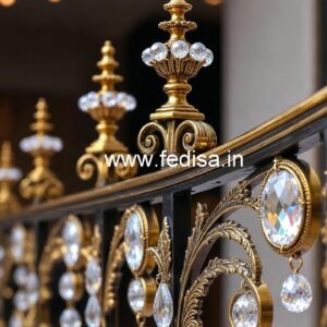 Elegant Brass Crystal Railings for Luxury Living CR-4536