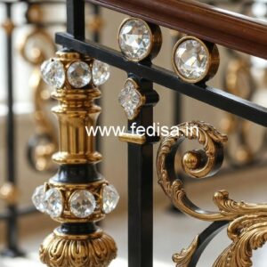 Stylish Brass Crystal Railings for Contemporary Interiors CR-4540
