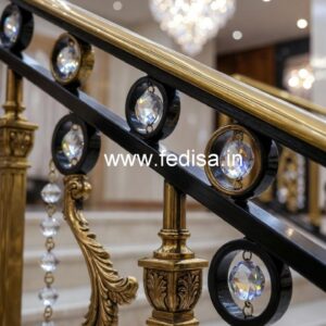High-End Brass Crystal Railings for Luxury Villas CR-4542