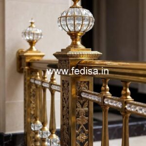 Elegant Brass Crystal Railings for Dream Homes CR-4544