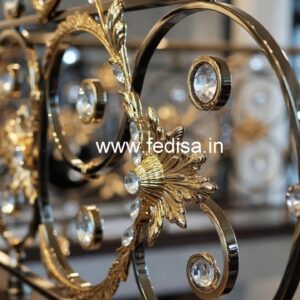 Stylish Brass Crystal Railings for Modern Homes CR-4558