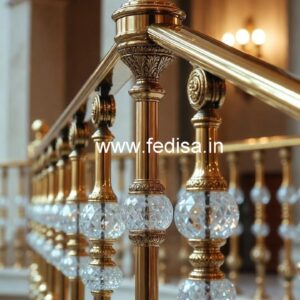 Luxury Brass Crystal Railing Design Ideas CR-4559