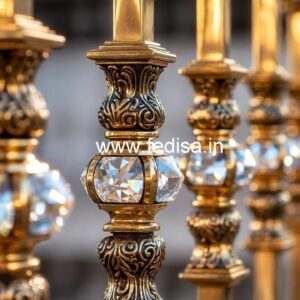Luxury Brass Crystal Railing Design Ideas CR-4561
