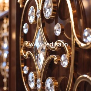 Premium Brass Crystal Railing Designs for Villas CR-4564