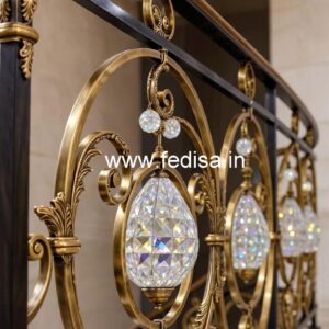 Brass Crystal Railing for Luxury Homes CR-4567