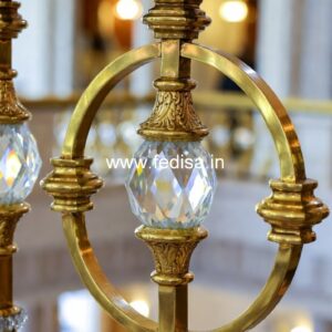 Custom Brass Crystal Railing for Interiors CR-4572