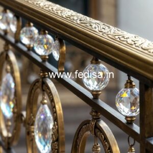 Contemporary Brass Crystal Railing Designs CR-4576