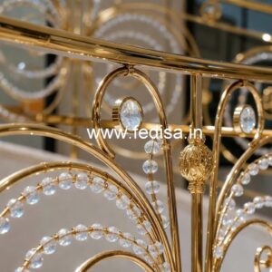 Premium Interior Brass Crystal Railings CR-4578