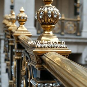 Glass & Brass Crystal Railing Combo Designs CR-4586