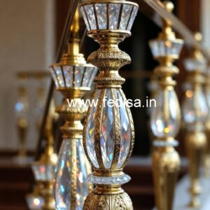 High-End Staircase Brass Crystal Designs CR-4590