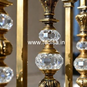 Elegant Crystal Embedded Brass Railings CR-4598