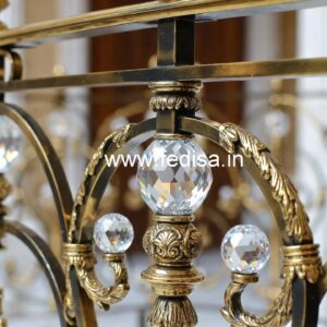 High-End Interior Brass Crystal Railings CR-4625