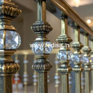 Luxury Staircase Railings with Crystal Brass CR-4627