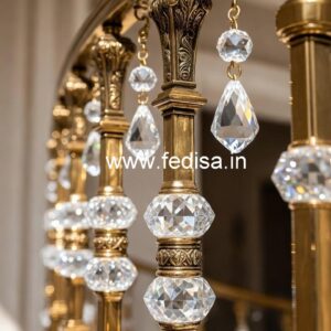 Premium Decorative Brass Crystal Railings CR-4634
