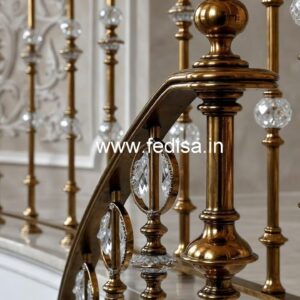 Luxury Handcrafted Brass Crystal Railings CR-4635