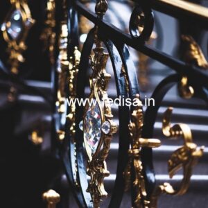 Brass Crystal Railings for Duplex Staircase CR-4638