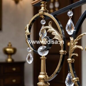 Designer Interior Brass Crystal Railing CR-4642