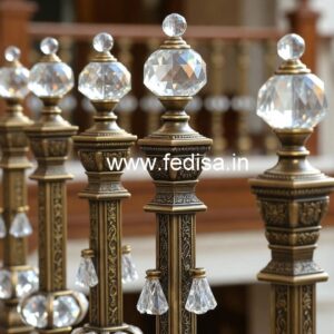 Elegant Stair Design with Brass Crystal CR-4645