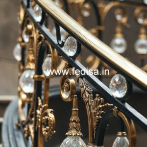 Modern Interior Brass Crystal Railings CR-4646