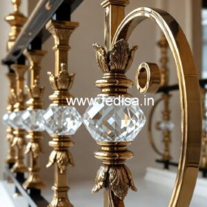 Rich Interior Brass Crystal Railings CR-4649