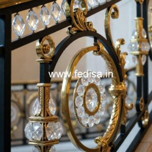 Premium Staircase Design with Brass Crystal CR-4656